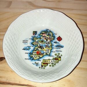 Ireland Map Vintage Decorative Bowl 5” Round